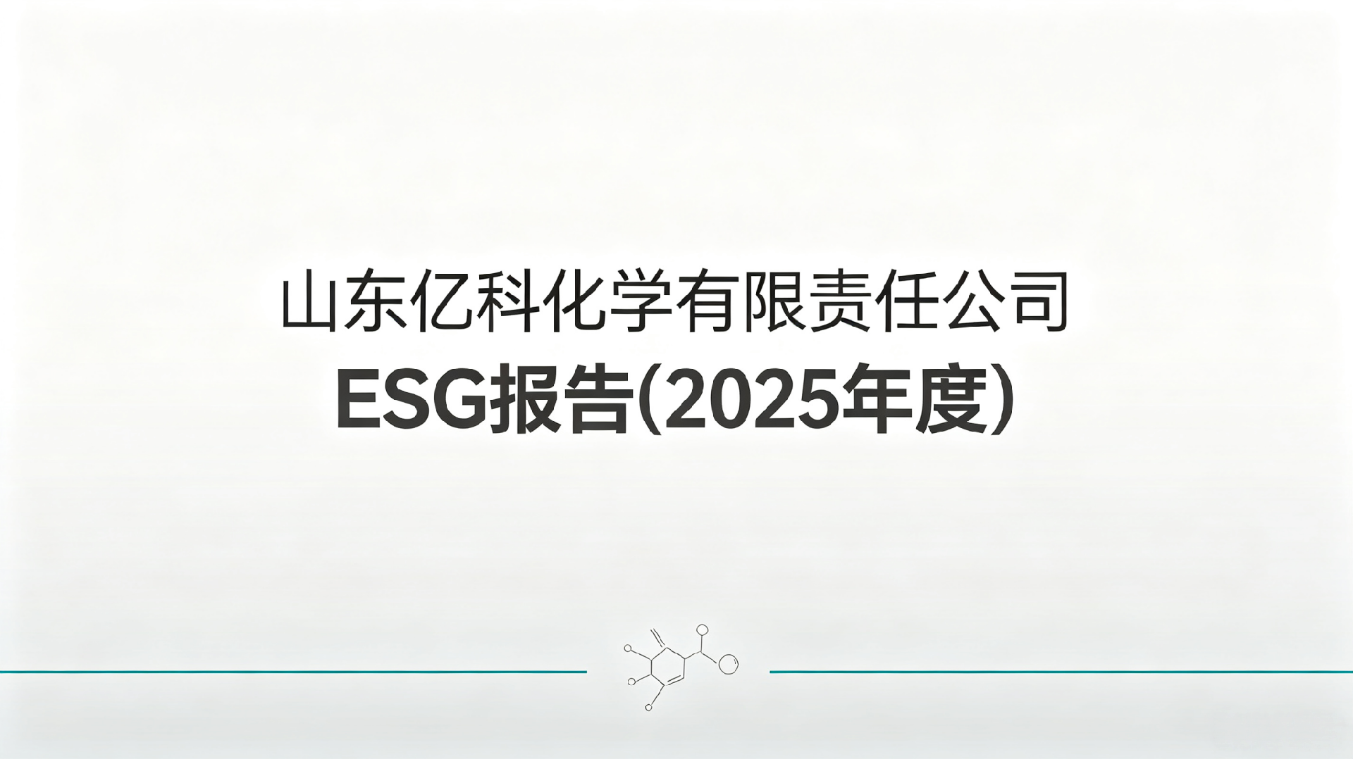 山东亿科化学有限责任公司  ESG 报告（2025 年度）